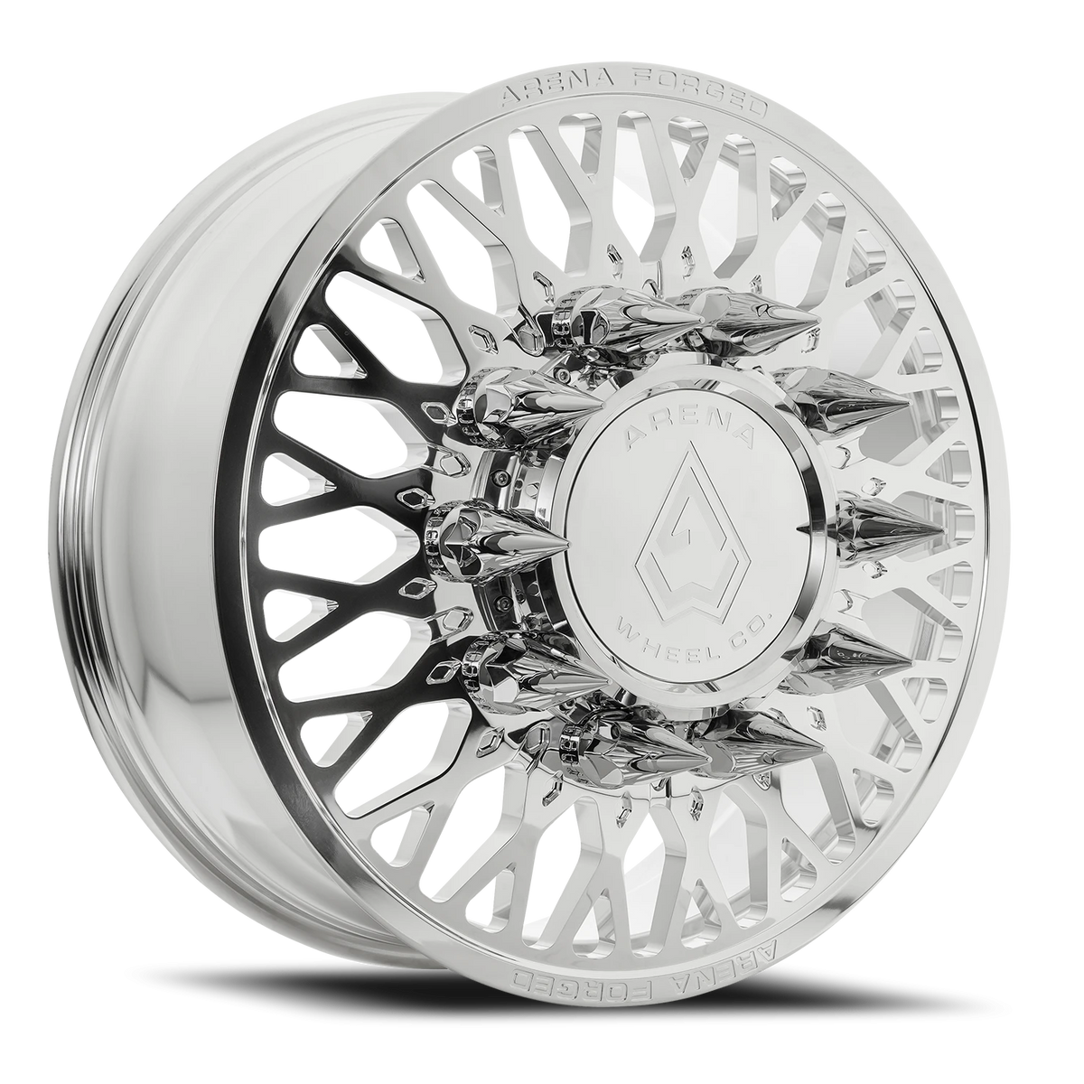 Arena Forged Dually Stealth 24X8.25 +100 Polished Milled (Front)