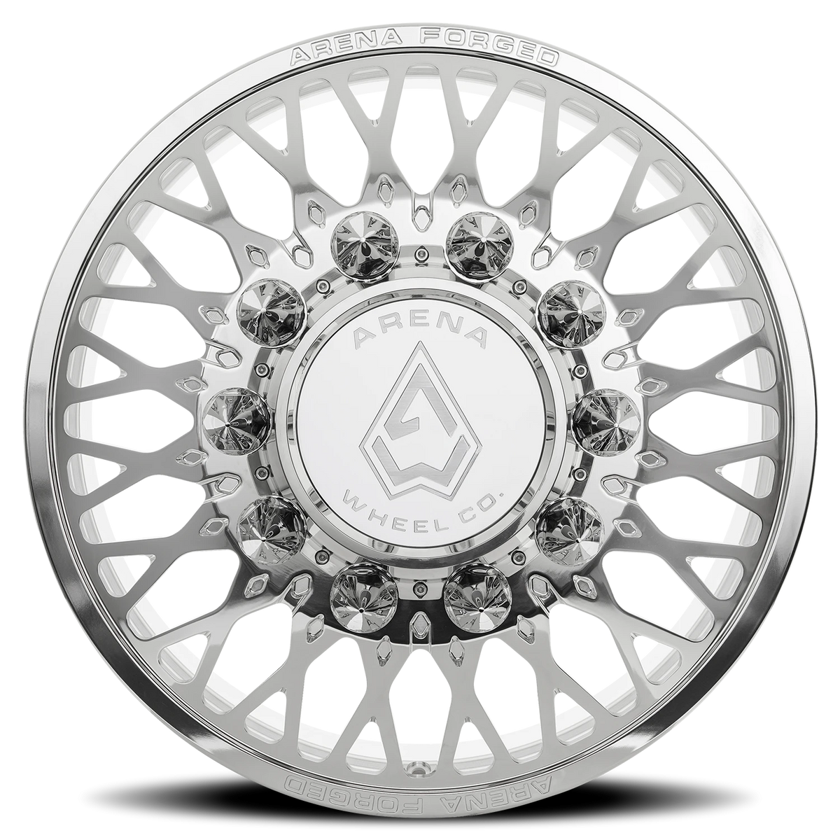 Arena Forged Dually Stealth 24X8.25 +100 Polished Milled (Front)