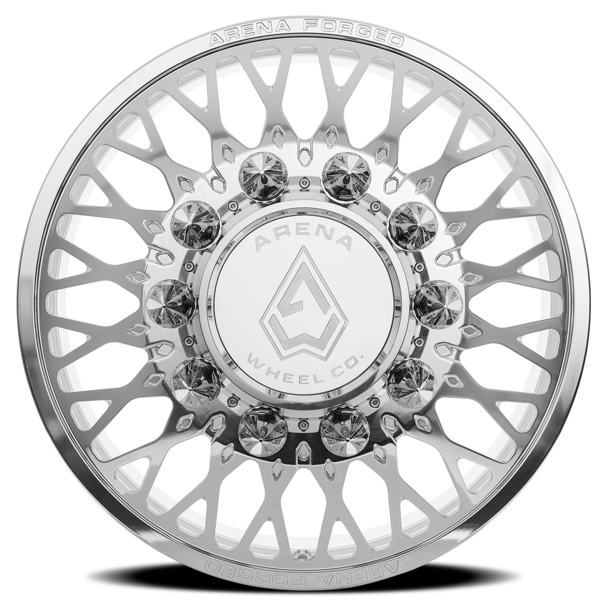 Arena Forged Dually Stealth 24X8.25 +100 Polished Milled (Front)