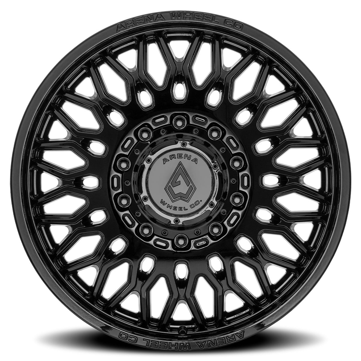 Arena Dually Valkyrie 22X8.25 +100 Gloss Black (Front)
