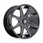 Dub 1Pc S109 Push 24X9.5 +30 Gloss Black Milled