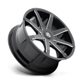 Dub 1Pc S109 Push 20X8.5 +15 Gloss Black Milled