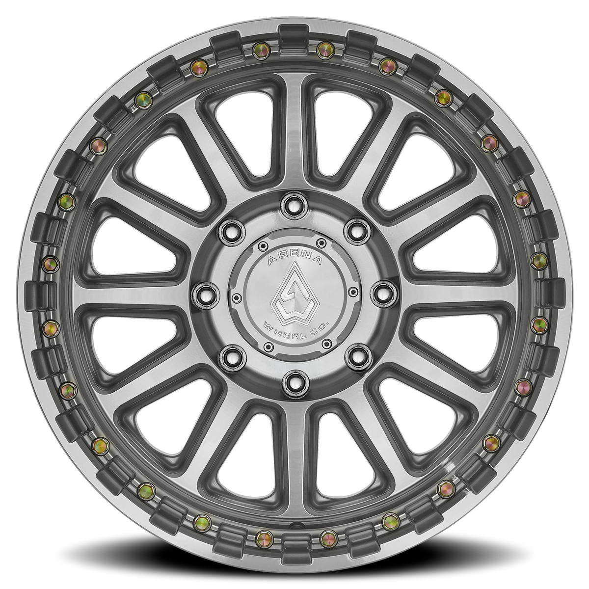 Arena Enduro 20X9 +12 Gloss Silver Machined