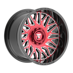 Fittipaldi FA07 20X12 -44 Gloss Black Machined Face with Red Tint and Milled Windows