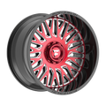 Fittipaldi FA07 22X12 -44 Gloss Black Machined Face with Red Tint and Milled Windows