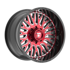 Fittipaldi FA07 22X12 -44 Gloss Black Machined Face with Red Tint and Milled Windows