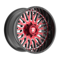 Fittipaldi FA07 22X12 -44 Gloss Black Machined Face with Red Tint and Milled Windows