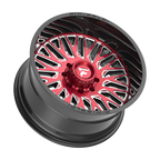 Fittipaldi FA07 22X12 -44 Gloss Black Machined Face with Red Tint and Milled Windows