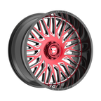 Fittipaldi FA07 26X12 -44 Gloss Black Machined Face, Red tint, Milled Windows