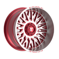 Fittipaldi FA07 22X12 -44 Gloss Red with Machined Face and Lip