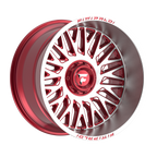 Fittipaldi FA07 22X12 -44 Gloss Red with Machined Face and Lip