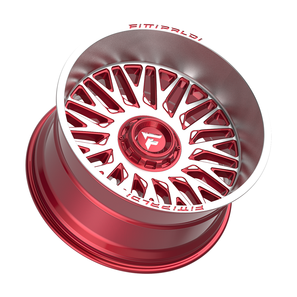 Fittipaldi FA07 22X12 -44 Gloss Red with Machined Face and Lip
