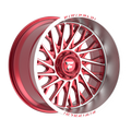 Fittipaldi FA08 22X12 -44 Gloss Red with Machined Face and Lip