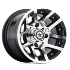 Fairway Alloys Fa121 Illusion Utv 10X7 -25 Machined Gloss Black