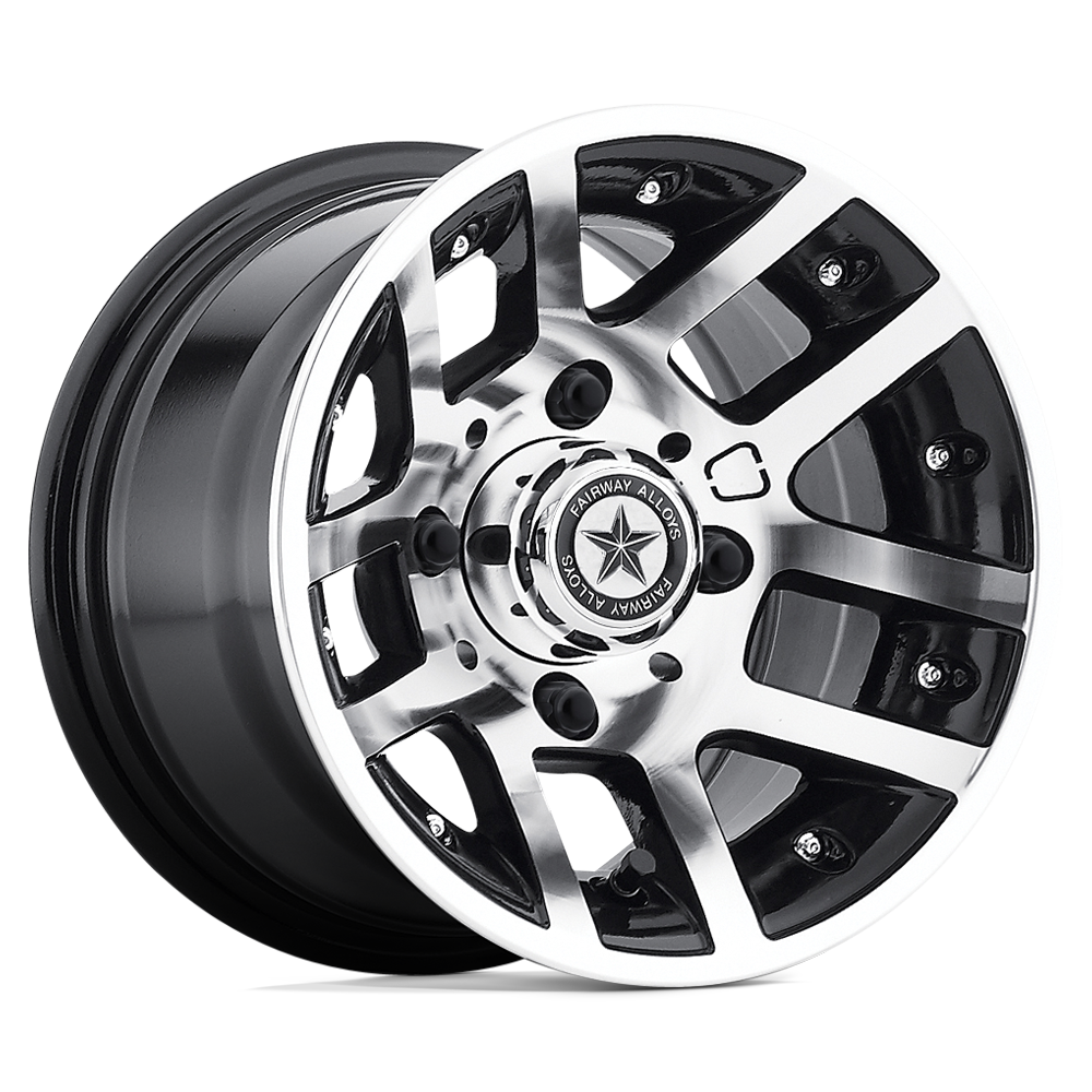 Fairway Alloys Fa121 Illusion Utv 10X7 -25 Machined Gloss Black