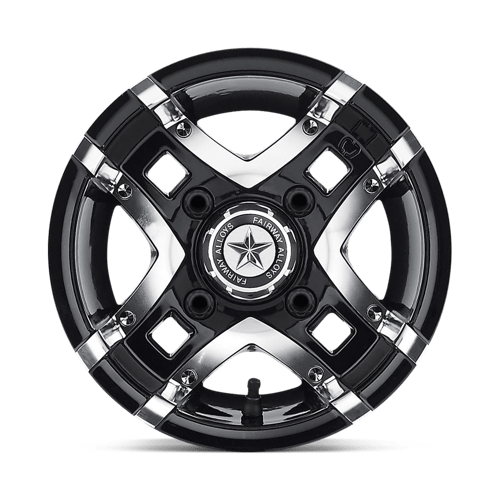 Fairway Alloys Fa123 Prestige Utv 10X7 -25 Gloss Black Machined
