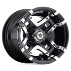 Fairway Alloys Fa123 Prestige Utv 10X7 -25 Gloss Black Machined