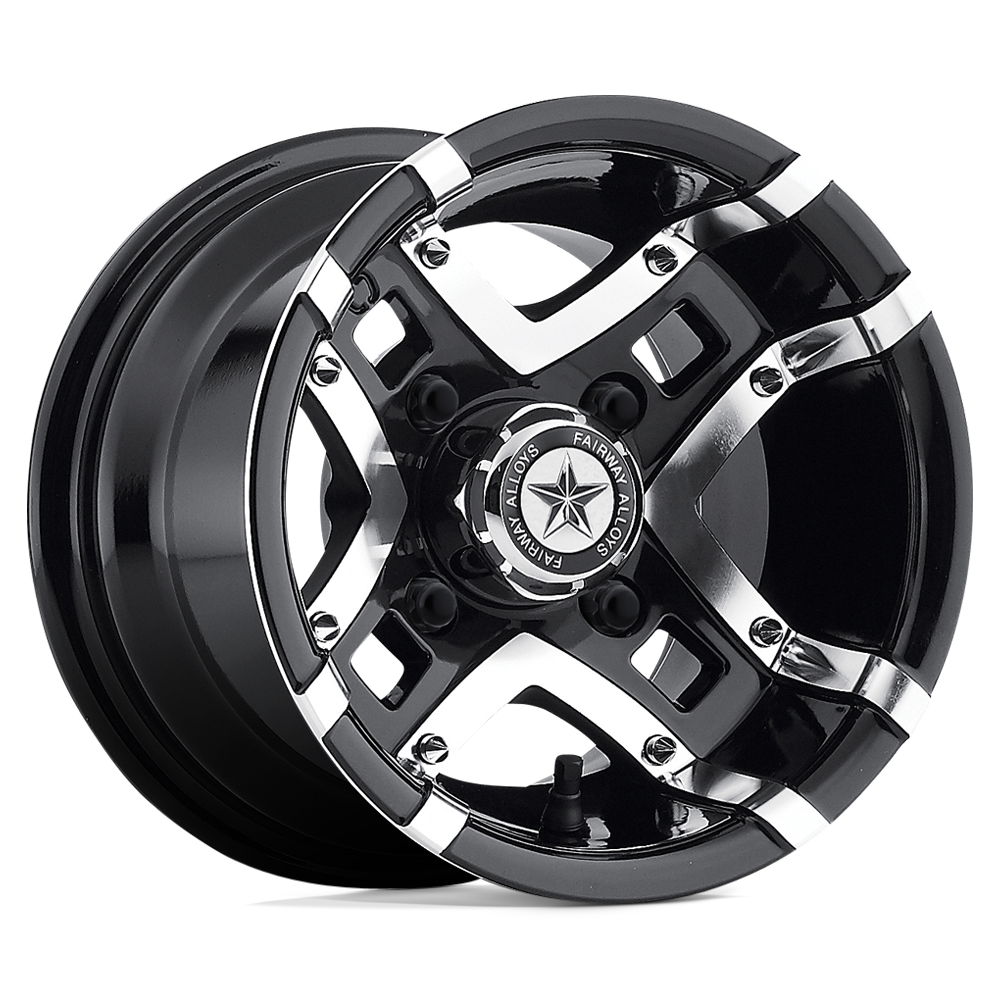 Fairway Alloys Fa123 Prestige Utv 10X7 -25 Gloss Black Machined