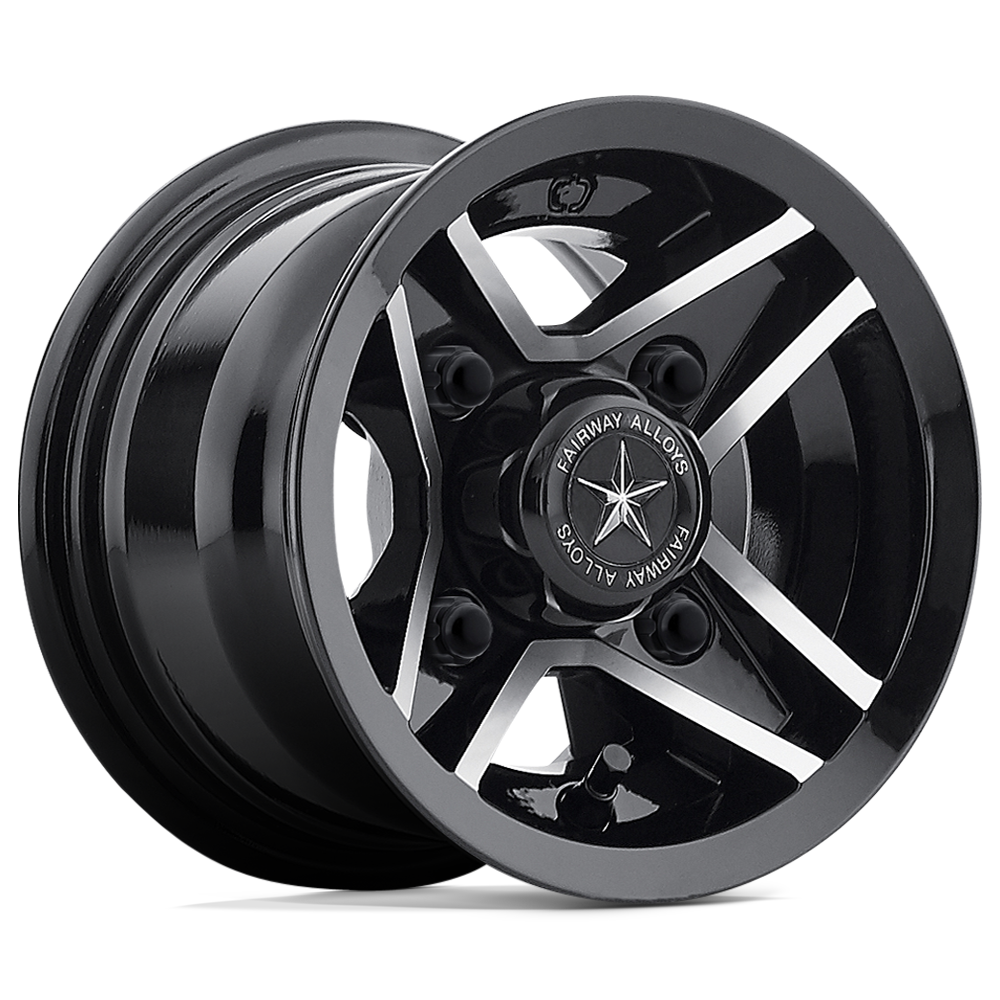 Fairway Alloys Fa127 Divot Utv 8X7 +0 Gloss Black Machined