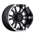 Fairway Alloys Fa134 Sixer Utv 14X6.5 -20 Machined Matte Black