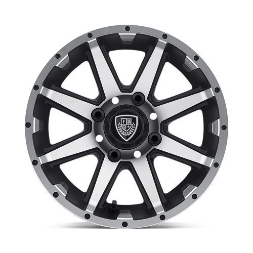Fairway Alloys Fa136 Rebel Utv 14X6.5 -23 Machined Matte Black