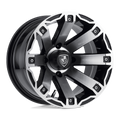 Fairway Alloys Fa143 Rage Utv 12X7 -47 Machined Gloss Black