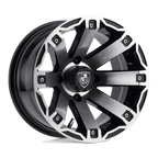 Fairway Alloys Fa143 Rage Utv 12X7 -47 Machined Gloss Black