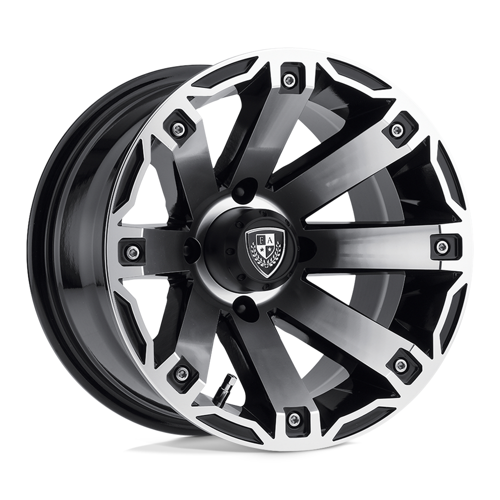 Fairway Alloys Fa143 Rage Utv 12X7 -47 Machined Gloss Black