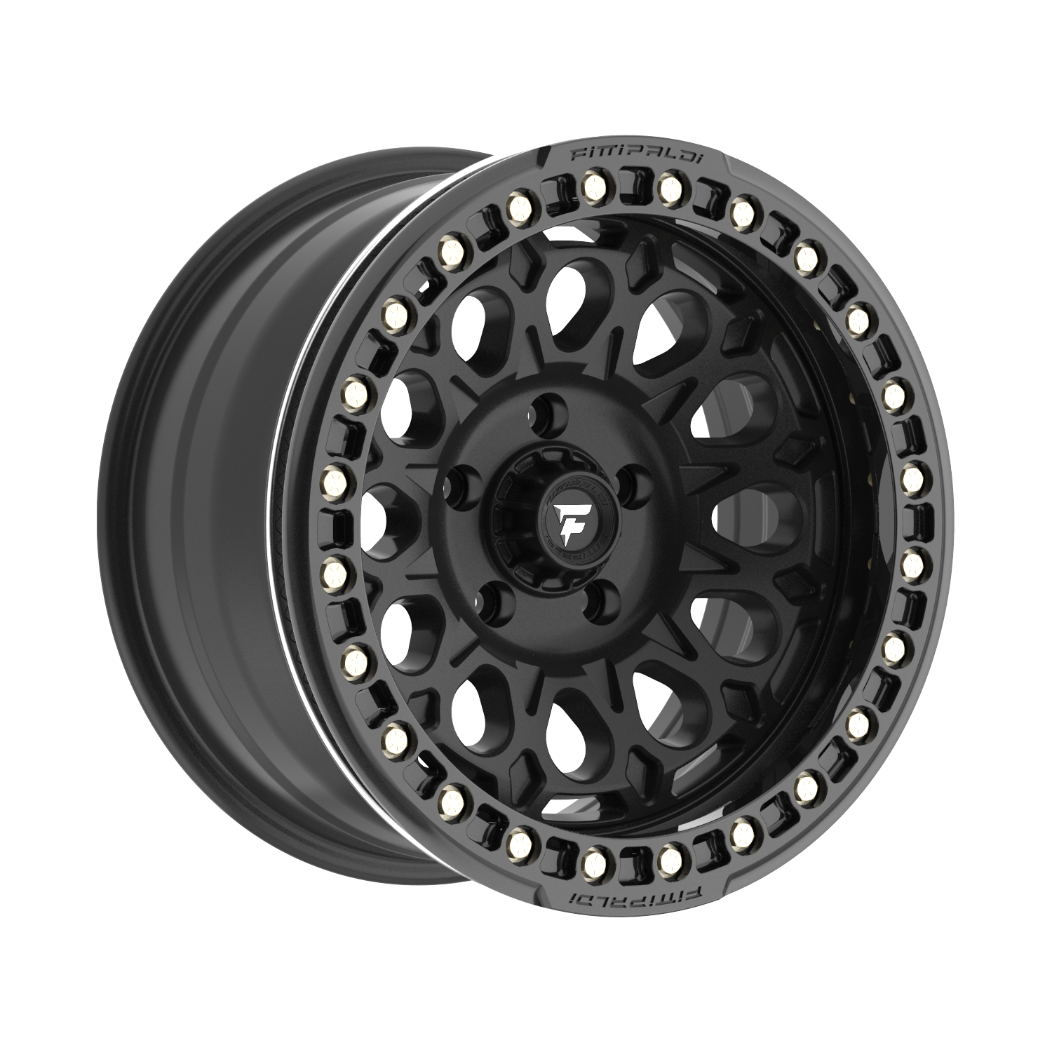 Fittipaldi FB153 17X9 -15 Satin Black with Gloss Black Forged Ring