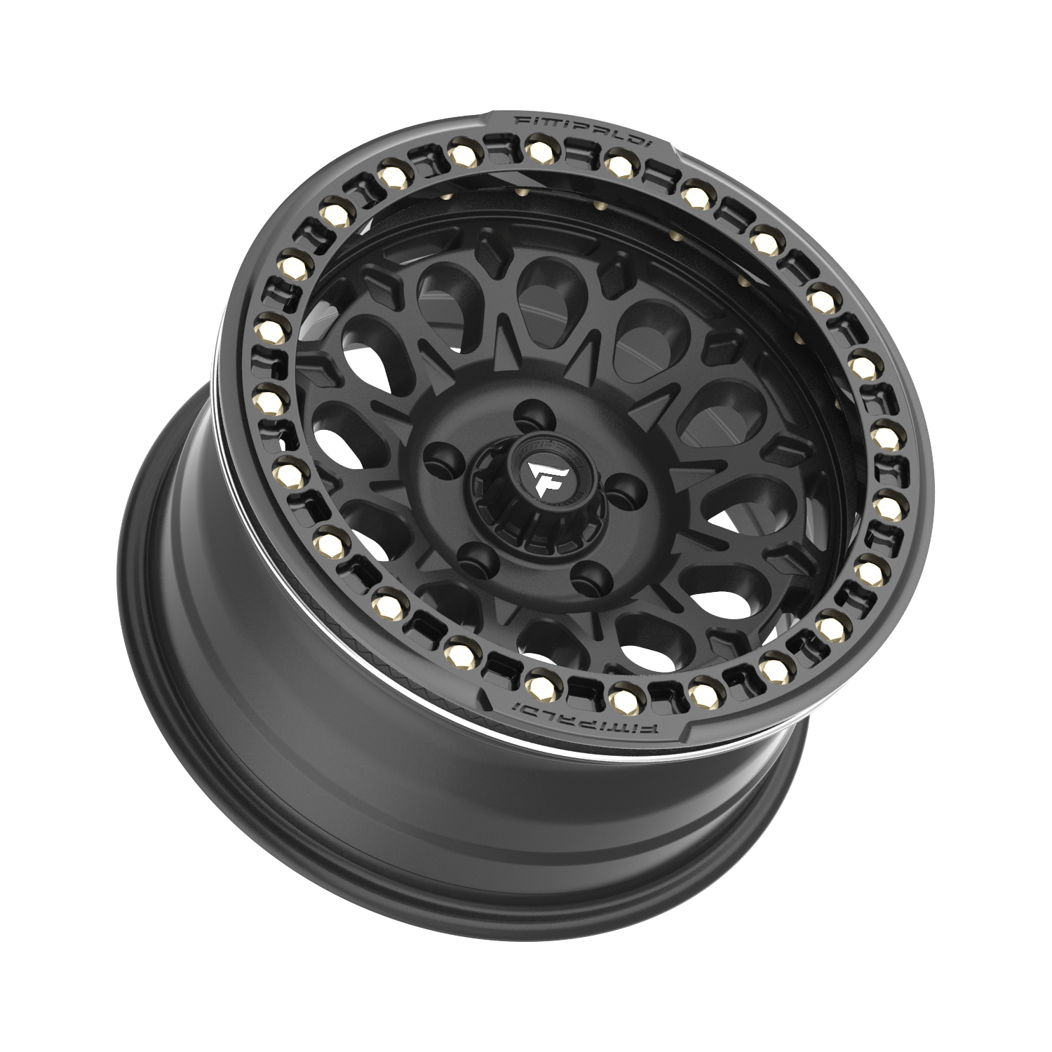 Fittipaldi FB153 17X9 -15 Satin Black with Gloss Black Forged Ring