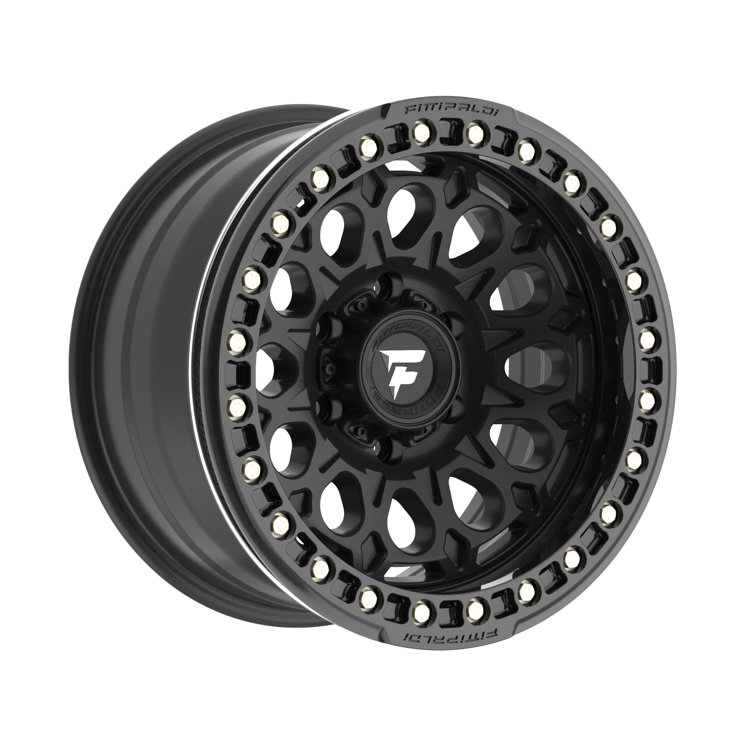Fittipaldi FB153 17X9 -15 Satin Black with Gloss Black Forged Ring