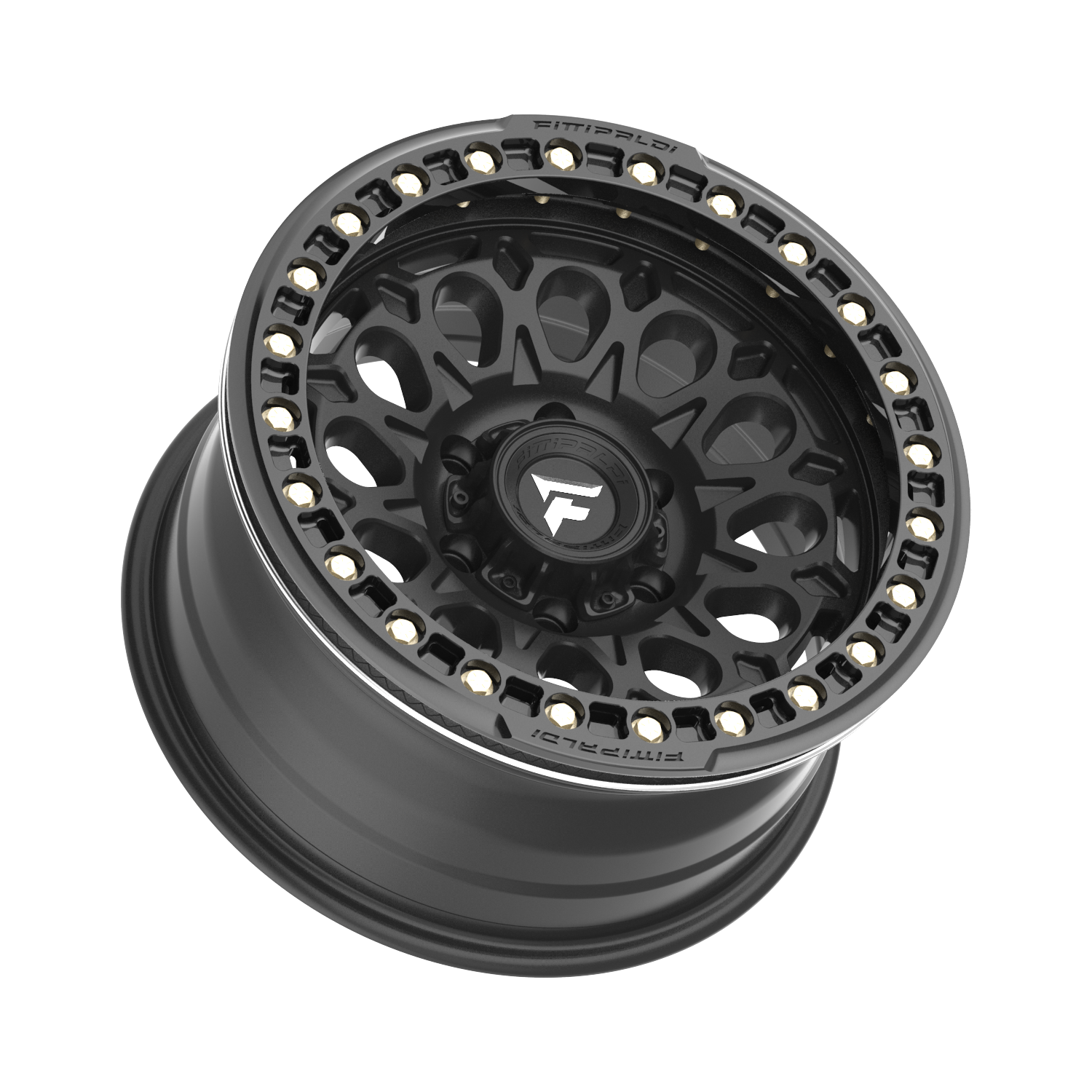 Fittipaldi FB153 17X9 -15 Satin Black with Gloss Black Forged Ring