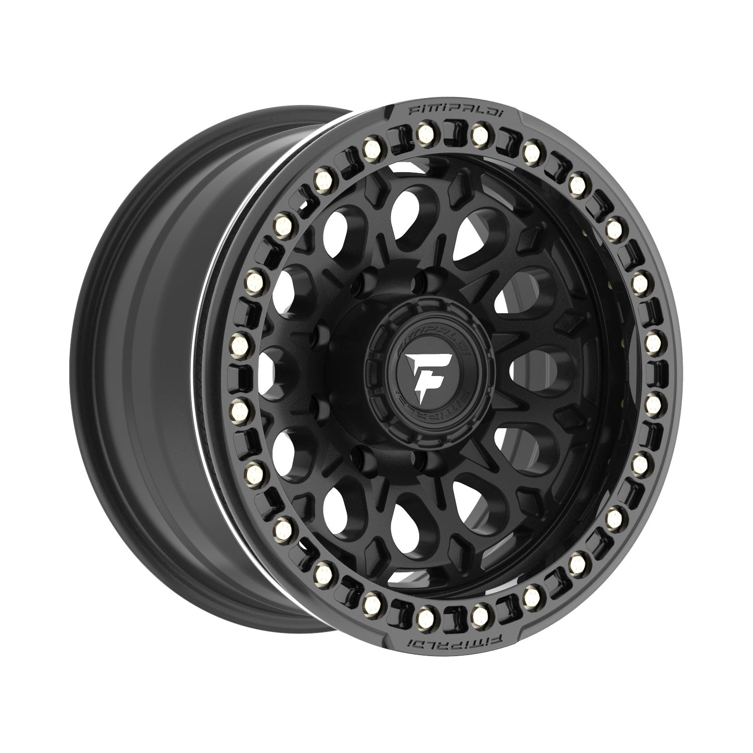 Fittipaldi FB153 17X9 -15 Satin Black with Gloss Black Forged Ring