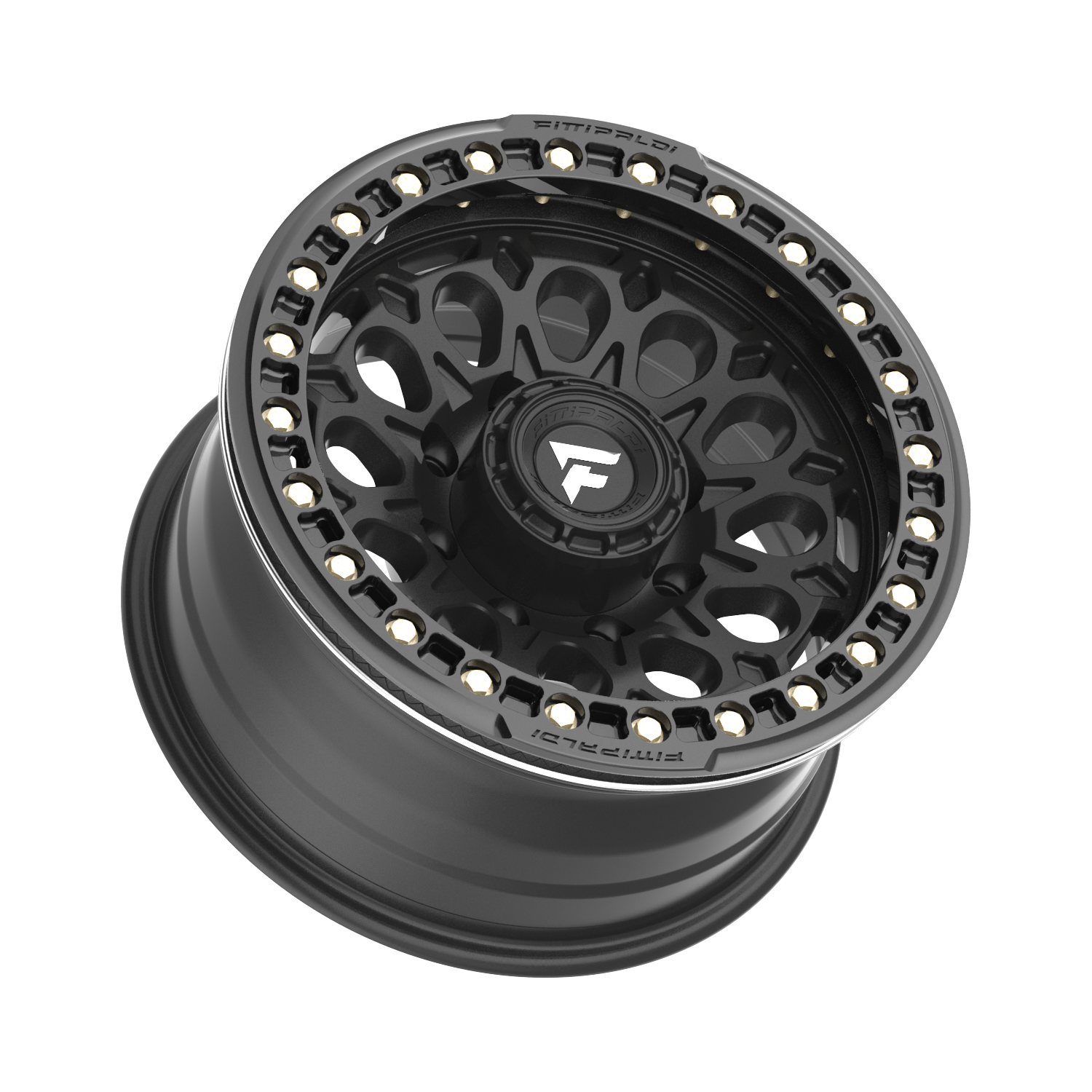 Fittipaldi FB153 17X9 -15 Satin Black with Gloss Black Forged Ring