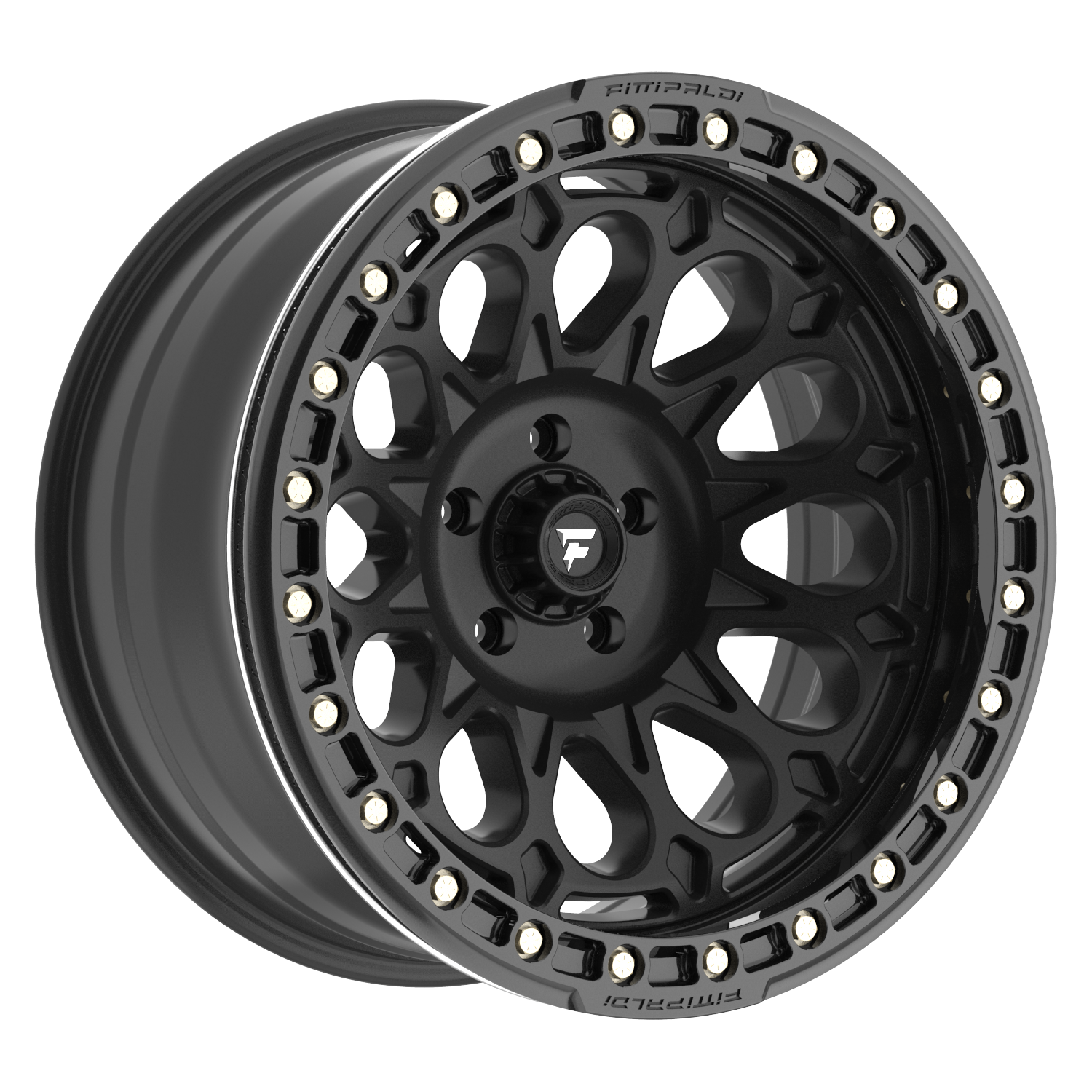 Fittipaldi FB153 20X10 -38 Satin Black with Gloss Black Forged Ring