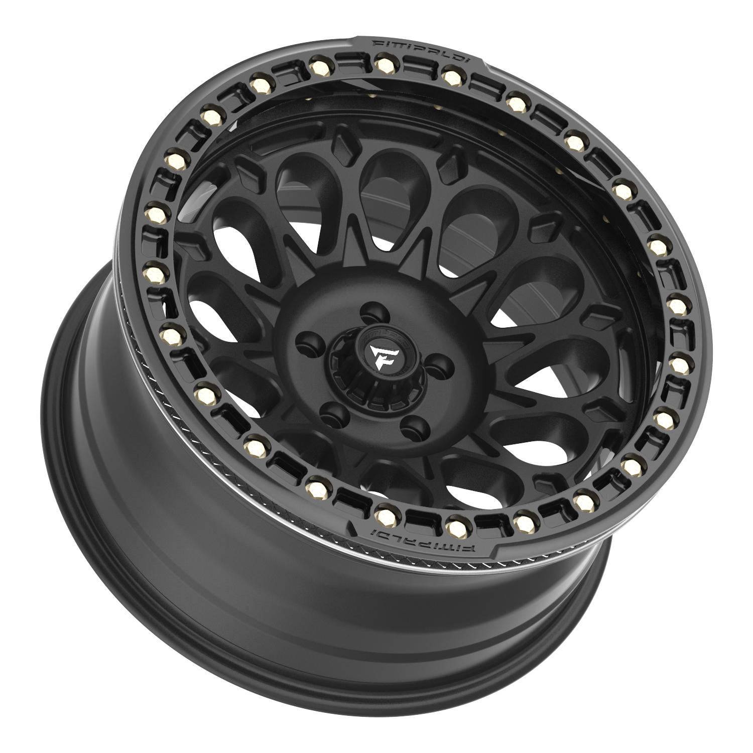 Fittipaldi FB153 20X10 -38 Satin Black with Gloss Black Forged Ring