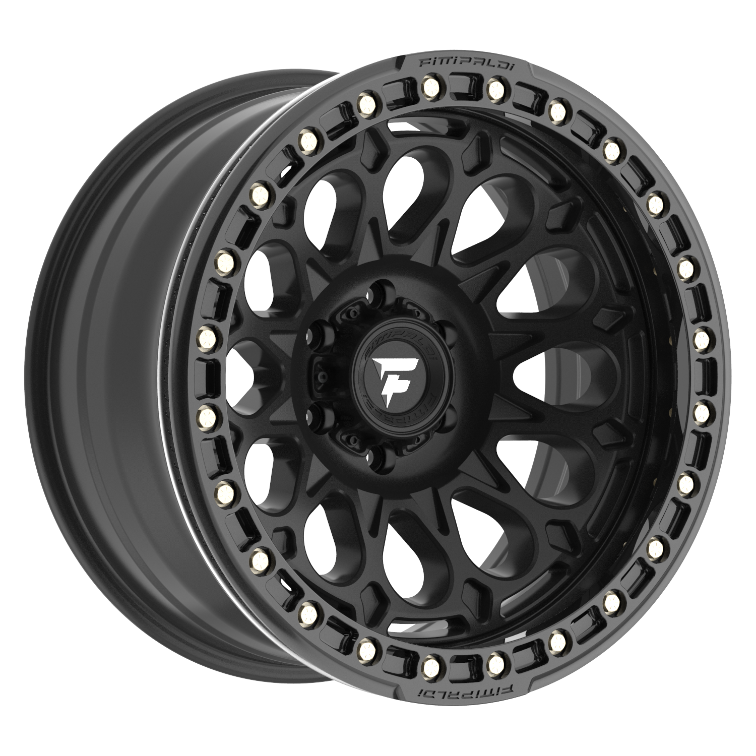Fittipaldi FB153 20X10 -38 Satin Black with Gloss Black Forged Ring