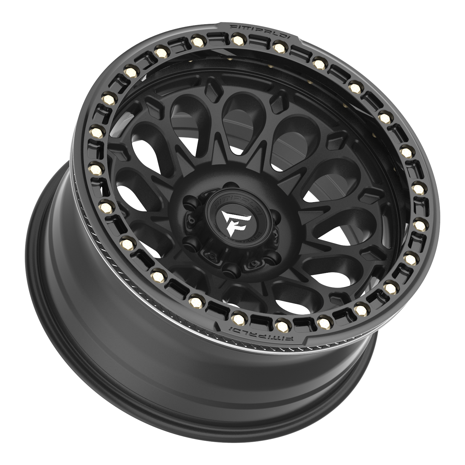 Fittipaldi FB153 20X10 -38 Satin Black with Gloss Black Forged Ring