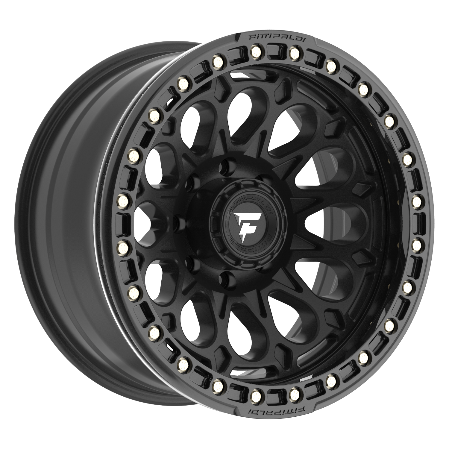 Fittipaldi FB153 20X10 -38 Satin Black with Gloss Black Forged Ring