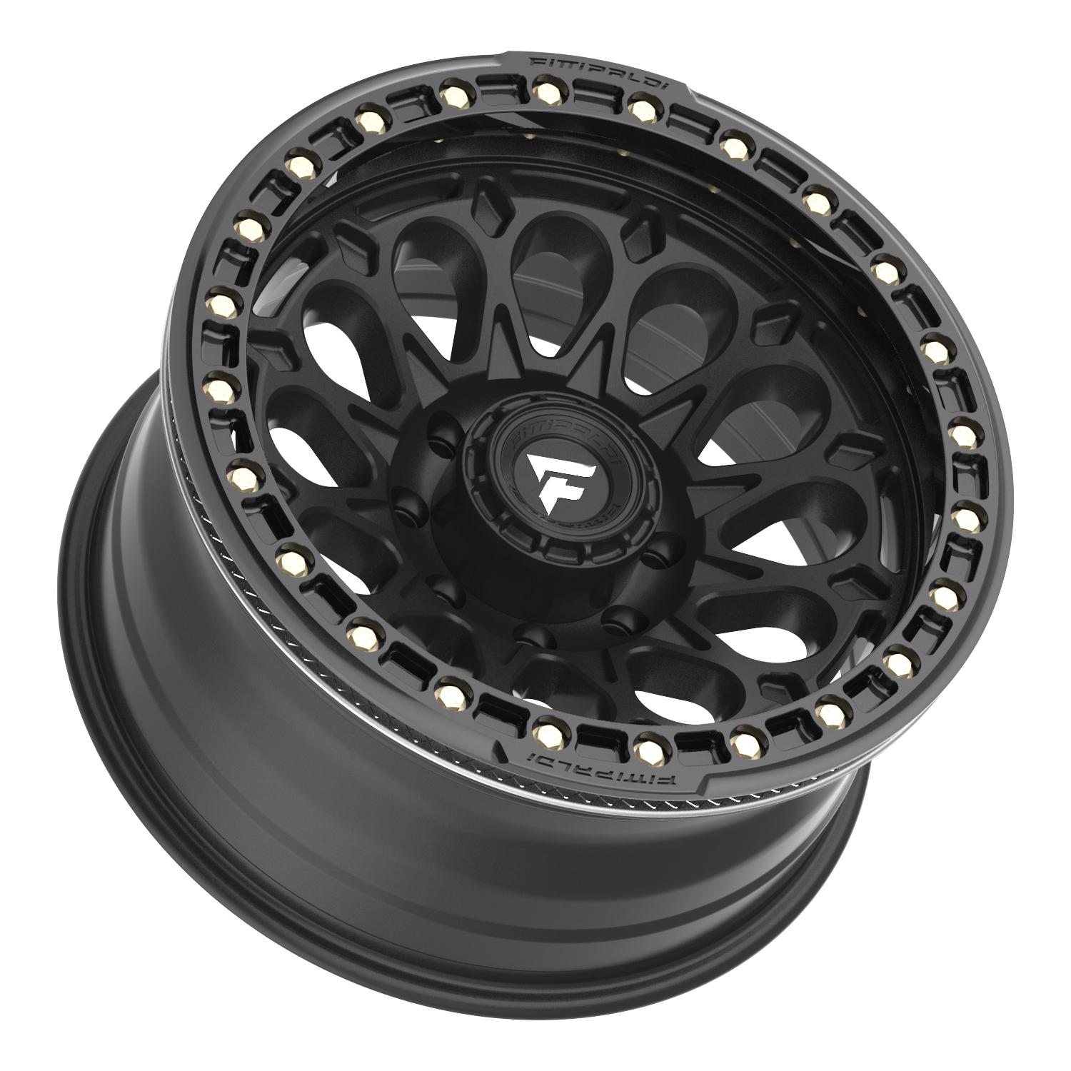Fittipaldi FB153 20X10 -38 Satin Black with Gloss Black Forged Ring