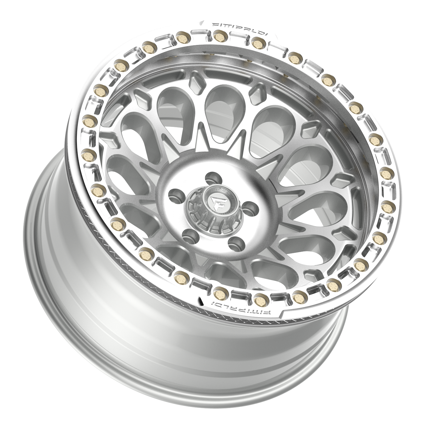 Fittipaldi FB153 20X10 -38 Gloss Silver Machined with Machined Ring