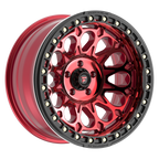 Fittipaldi FB153 20X10 -38 Gloss Red Machined with Red Tint and Gloss Black Ring