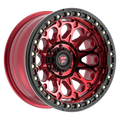 Fittipaldi FB153 20X10 -38 Gloss Red Machined with Red Tint and Gloss Black Ring