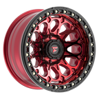 Fittipaldi FB153 20X10 -38 Gloss Red Machined with Red Tint and Gloss Black Ring
