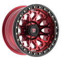 Fittipaldi FB153 20X10 -38 Gloss Red Machined with Red Tint and Gloss Black Ring