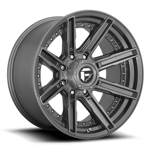 Fuel 1Pc D710 Rogue Platinum 20X10 -18 Brushed Gun Metal Tinted Clear