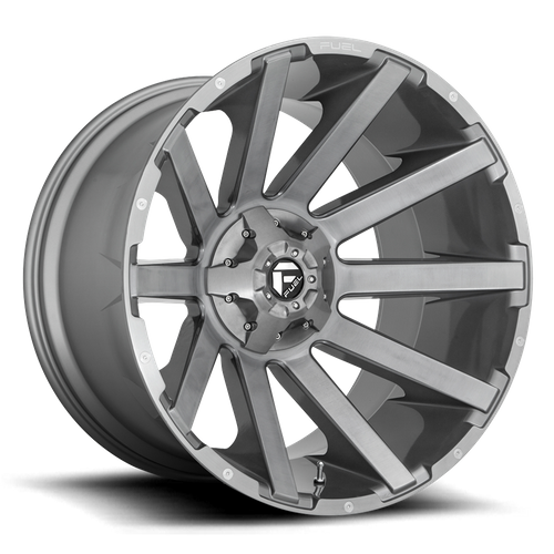 Fuel 1Pc D714 Contra Platinum 20X10 -18 Brushed Gun Metal Tinted Clear