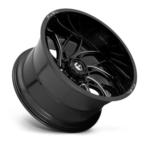 Fuel 1Pc D741 Runner 24X14 -75 Gloss Black Milled