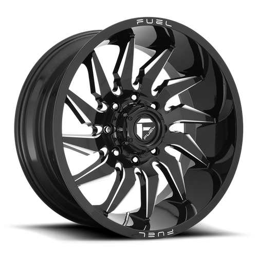 Fuel 1Pc D744 Saber 20X9 +1 Gloss Black Milled
