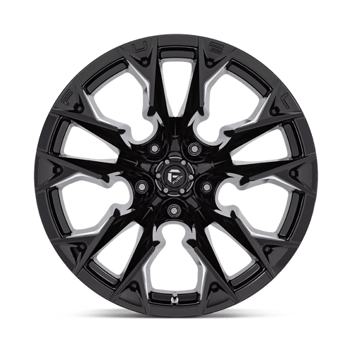 Fuel 1Pc D803 Flame 20X12 -44 Gloss Black Milled